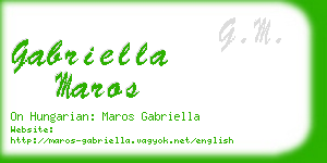 gabriella maros business card